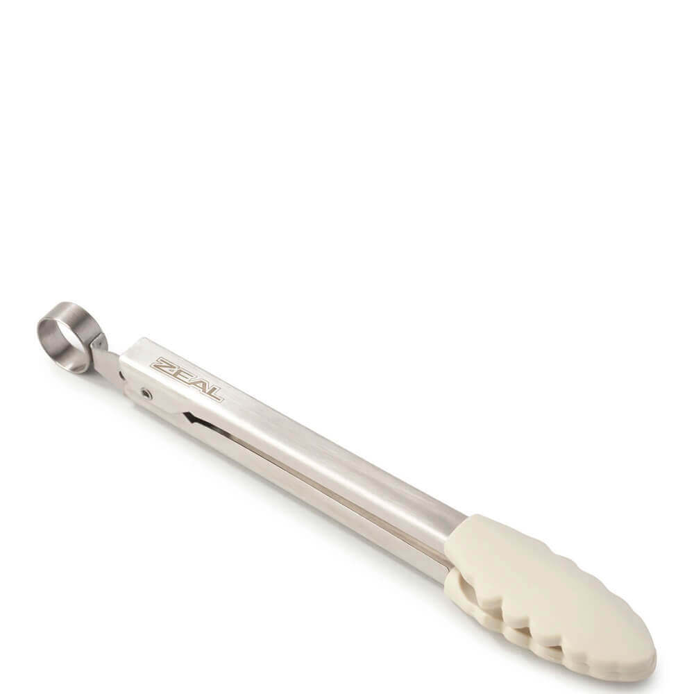 Zeal Cream Silicone Mini Tongs 20cm